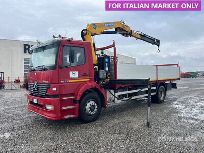 2003 Effer 110-3S 3200 kg Knuckle Boom on 2003 Mercedes-Benz Atego 1828 4x2 Flatbed Truck with Crane