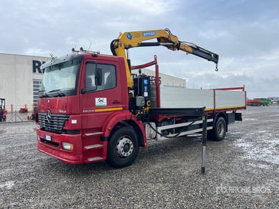 2003 Effer 110-3S 3200 kg Knuckle Boom on 2003 Mercedes-Benz Atego 1828 4x2 Flatbed Truck w/Crane