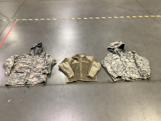 (7) Cold Weather Parkas, (22) Wet Weather Jackets & Assorted Items