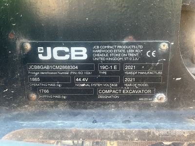 2021 JCB 19C-1E Minikoparka