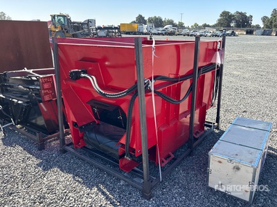 2026 GIYI GY-SUB83 23 in Skid Steer Side Unloading Bucket (Double Motor) Accessorio per mini pala (Unused)