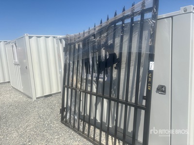 2026 SKLP SK-14BL Wrought Iron Bi-Parting 14 ft Driveway Gate (Unused)