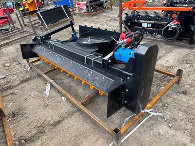 2026 GIYI GY-LPR71 71 in Skid Steer Power Rake スキッドステア付属部品 (Unused)