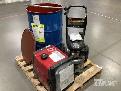 (1) Metal Drum, (1) Pressure Washer & (1) Inverter Generator