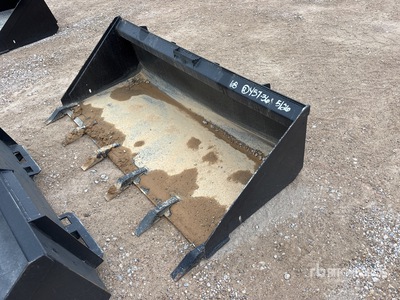 Mid-State 68 In Low Pro w/Teeth Skid Steer Bucket (Unused)