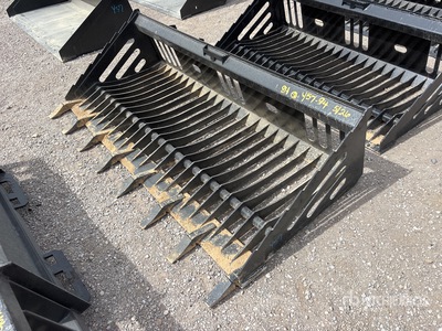 Mid-State 84 in Rock w/Teeth Skid Steer Bucket (Unused)
