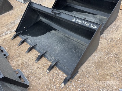Mid-State 68 In Low Pro w/Teeth Skid Steer Bucket (Unused)