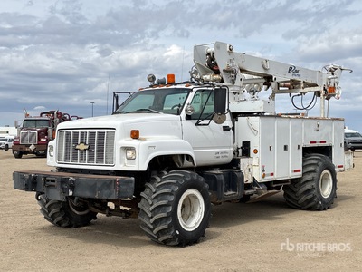 1996 Simon-Telelect Commander 4042 on 1996 Chevrolet C7500 Kodiak 4x2 Digger Derrick Truck