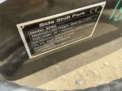 2026 GIYI GY-SF60 60 in Skid Steer Forks (Unused)