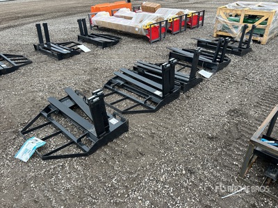 Quantity of (5) 2026 Mower King SA-100 48 in Heavy Duty Skid Steer Forks (Unused)