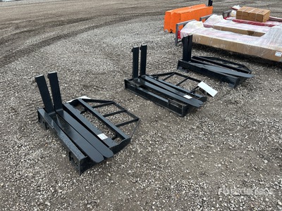 Quantity of (3) 2026 Mower King SA-100 48 in Heavy Duty Skid Steer Forks (Unused)