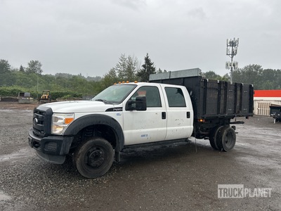 2015 Ford F-450 XL 4x2 Crew Cab Flatbed Dump Truck