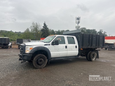 2015 Ford F-450 XL 4x2 Crew Cab Flatbed Dump Truck