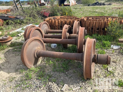 Quantity of (4) Rail Wheels & Axles