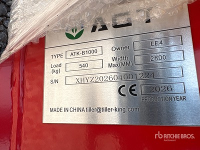 2026 AGT ATK-B1000 2 Post 10000 lb Vehicle Lift (Unused)