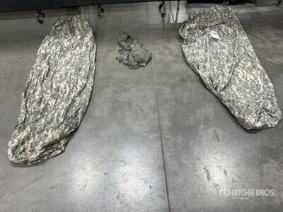 (1) Modular Sleeping Bag, (1) Sleeping Bag, (22) Stuff Sacks & (55) Bivy Covers