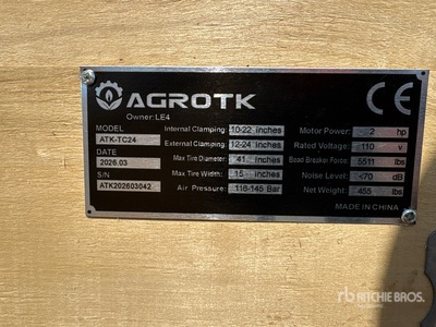 2026 AGT ATK-TC24 Tire Changer (Unused)