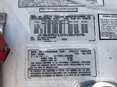 2022 Utility 4000D-X 53 ft x 102 in T/A Semi-remorque fourgon