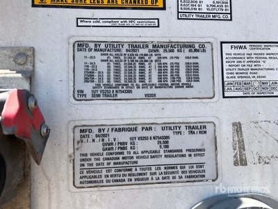 2022 Utility 4000D-X 53 ft x 102 in T/A Semi-remorque fourgon
