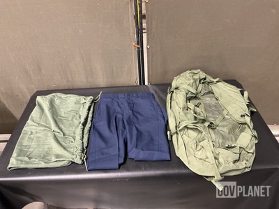 (27) Barracks Bags, (13) Pairs of Men’s Trousers & Assorted Items