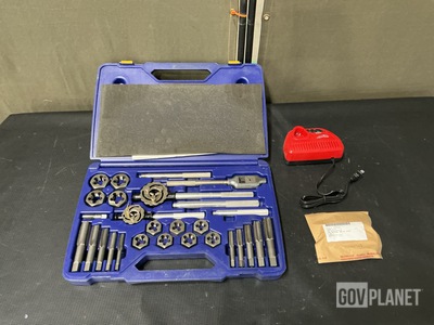 (12) Chargers, (42) Machine Keys, (1) Tap & Die Set & Assorted Items