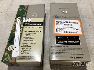 (1,100) Boxes of Cyalume A-A-55134-C ChemLights