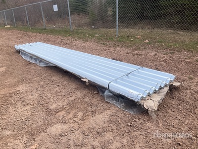 Quantity of (100) 32 in x 16 ft Metal Roofing (Unused)