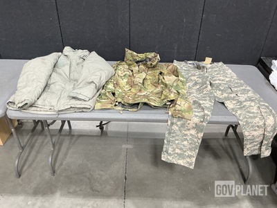 (1) Wet Weather Jacket, (7) Extreme Cold Weather Parkas & Assorted Items