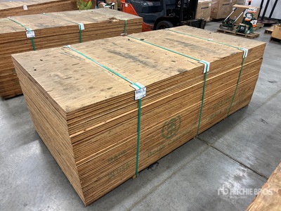 Quantity of (55) 4 ft x 8 ft 19/32 4 ply Plywood