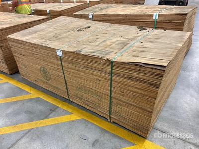 Quantity of (55) 4 ft x 8 ft 19/32 4 ply Plywood