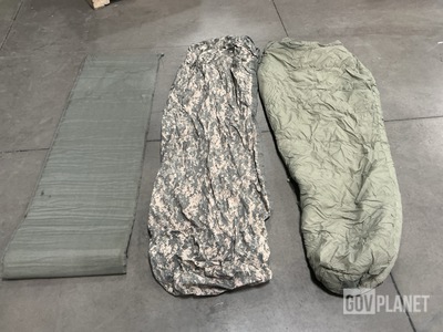 (21) Self-Inflating Sleeping Mats, (11) Sleeping Bags & Assorted Items