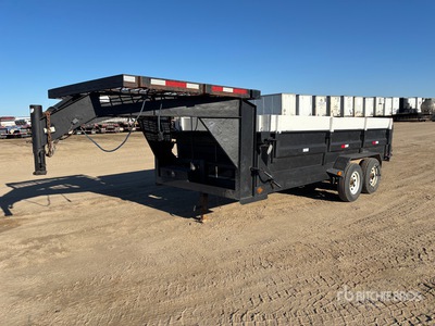 2012 PJ Trailers 16 ft T/A Gooseneck Dump Utility Trailer
