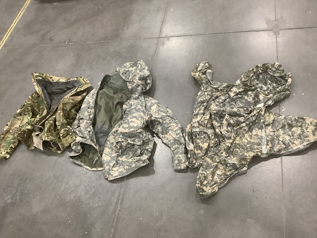 (27) Wet Weather Jackets, (8) Cold Weather Parkas & Assorted Items