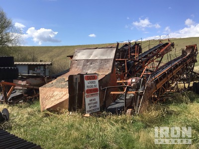 (2) 40 in x 50 ft Portable Stacking Conveyors, (1) 40 in x 50 ft Dozer Trap Conveyor and (1) 8 ft Transfer Conveyor Conveyor