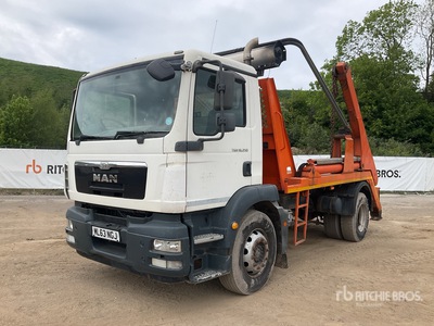 2013 MAN TGM 18.250 4x2 Skip Camión Portacontenedores