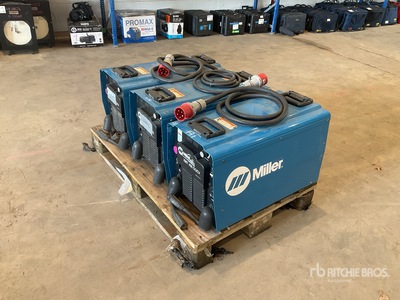 Quantity of (3) Miller XMT450 CC/CV Electric Welder