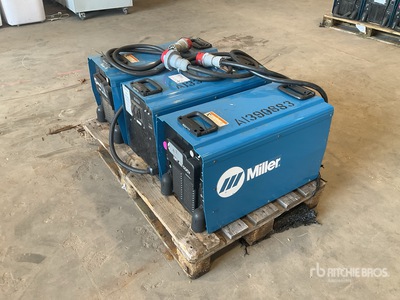 Quantity of (3) Miller XMT450 CC/CV Electric Welder