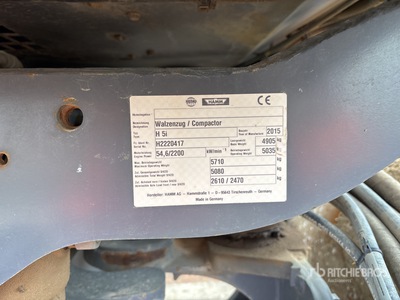 2015 Hamm H 5i Smooth Drum Compactor