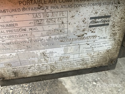 Atlas Copco XAS185JD7PE Air Compressor