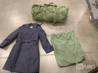 (33) All-Weather Coats, (19) Duffel Bags & Assorted Items