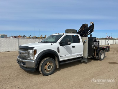 2014 Hiab 077 BS-3CLX Knuckle Boom on 2019 Ford F-550 XLT 4x4 Extended Cab شاحنة رافعة