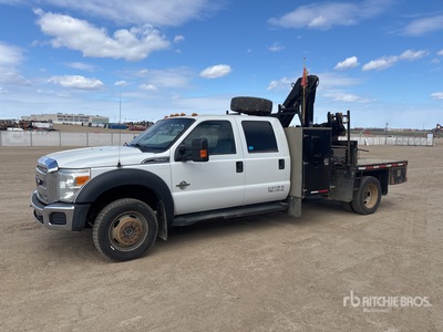 Hiab 045-3 Knuckle Boom on 2015 Ford F-550 4x4 Crew Cab Crane Truck