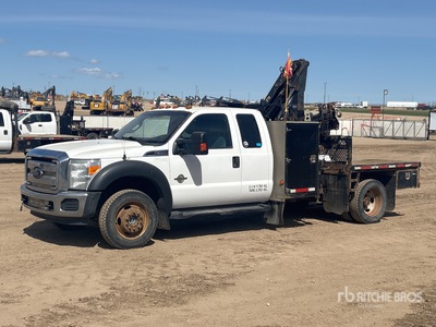 Hiab 045 Knuckle Boom on 2015 Ford F-550 XLT 4x4 Extended Cab شاحنة رافعة