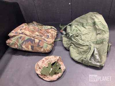 (72) Helmet Covers, (42) Duffel Bags, (2) Flyer’s Helmet Bags & Assorted Items