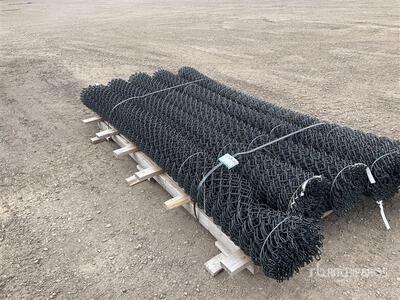 Quantity of (5) 2 x 6 x 10' Black Chain Link Fencing (Unused)