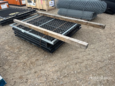 Quantity of (5) 57 in x 58 in 2" mesh - Black Chain Link Fencing