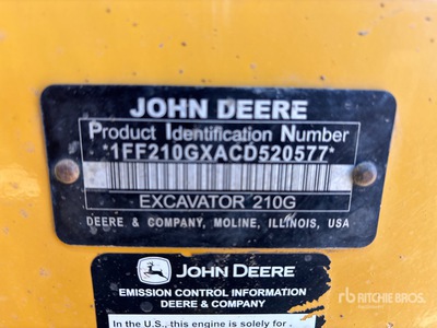 2012 John Deere 210G LC Excavadora de Cadenas