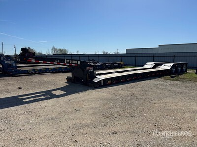 2013 Load King 553SS 55 ton Tri/A Single Drop Removable Gooseneck Lowboy Trailer