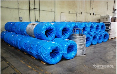 Quantity of Industrial Galvanized 135 in & 145 in Hard Wire 90-105ksi, 243 Coils