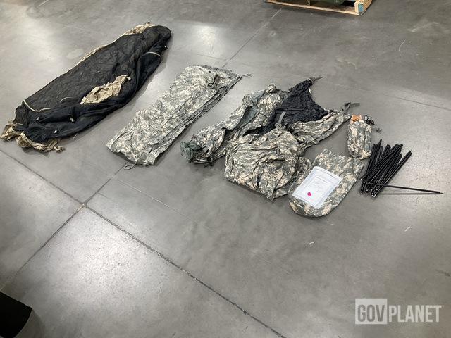 (6) ICS Improved Combat Shelters, (42) Insect Repellant Nets & Assorted Items